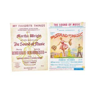 Vintage Sound Of Music Sheet Music Rodgers Hammerstein My Favorite Things Julie